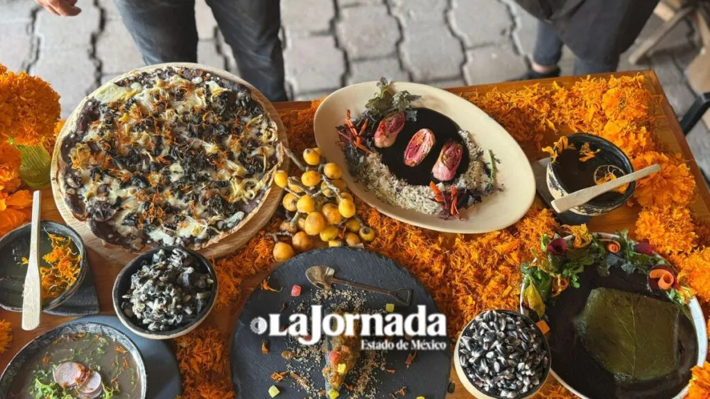 Malinalco: Crean postre de inframundo y pizza para saborear a la muerte con cempasúchil