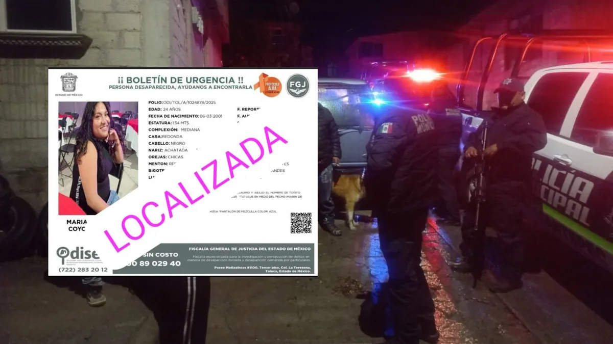Localizan a servidora pública desaparecida en Zinacantepec
