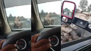 Automóvil vuelca en la México-Querétaro, reportan afectaciones viales [VIDEO]