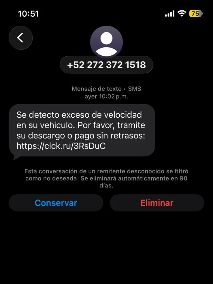 Te notificaron una multa por SMS, ¡Cuidado! puede ser un fraude