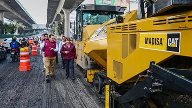 La gobernadora realizó un recorrido por el Periférico Norte, a la altura de la colonia Alce Blanco, en el municipio de Naucalpan.