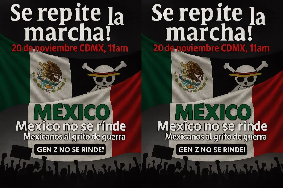 Generación Z convoca a nueva marcha el 20 de noviembre en CDMX