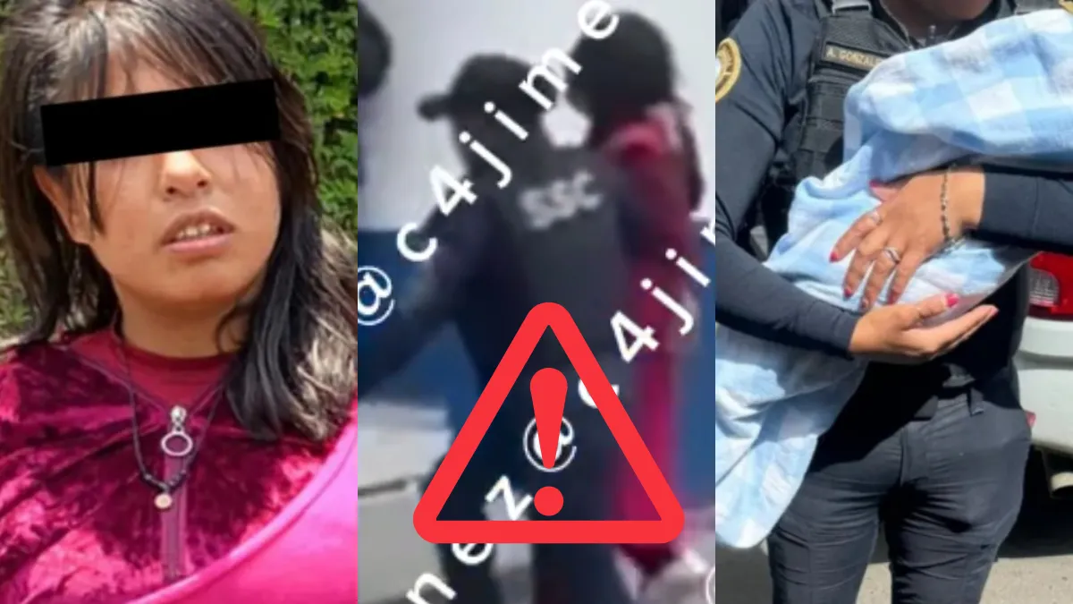 SSC rescata a un bebé de 25 días tras agresión de su madre en CDMX.