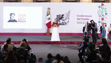 La presidenta Claudia Sheinbaum durante una declaración sobre la relación entre México y Estados Unidos.