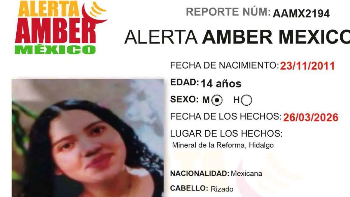 Alerta Amber: Se busca a Kenya Canizal Pérez