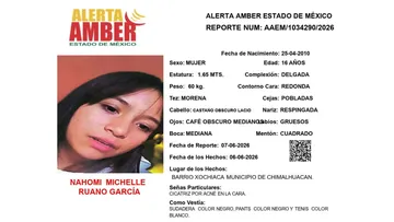 Alerta Amber: Se busca a Nahomi Michelle Ruano García, desaparecida en Chimalhuacán