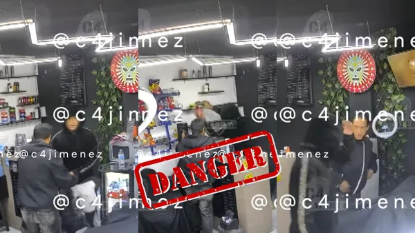 Barbería en Neza cierra tras asalto y amenaza de muerte; video viral muestra cómo operaron los agresores en Plaza Becky.