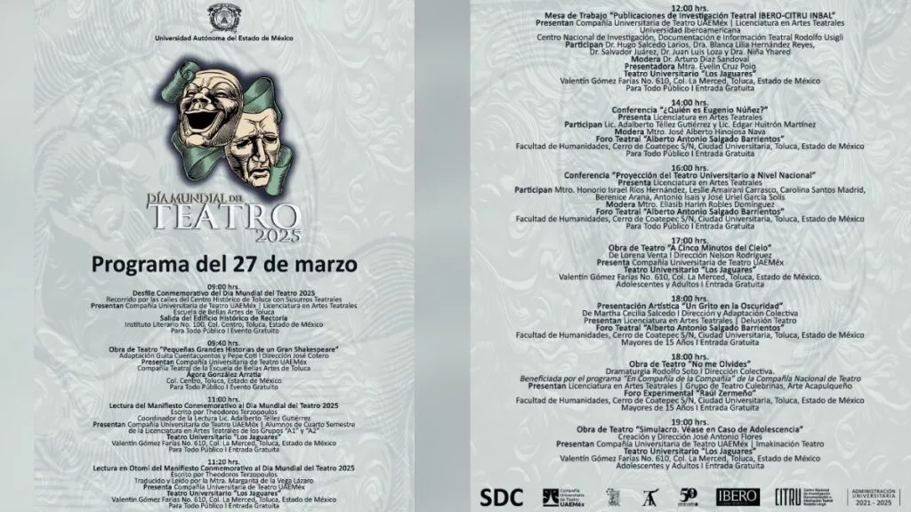 Comunidad universitaria de la UAEMéx promueve el teatro en las calles de Toluca