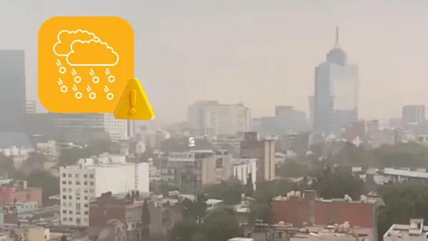Lluvias intensas y caída de granizo activan alerta amarilla en las 16 alcaldías de la CDMX.