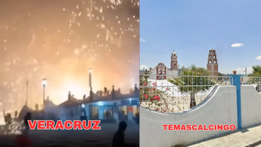 Circulan videos erróneos de explosión de pirotecnia en Temascalcingo