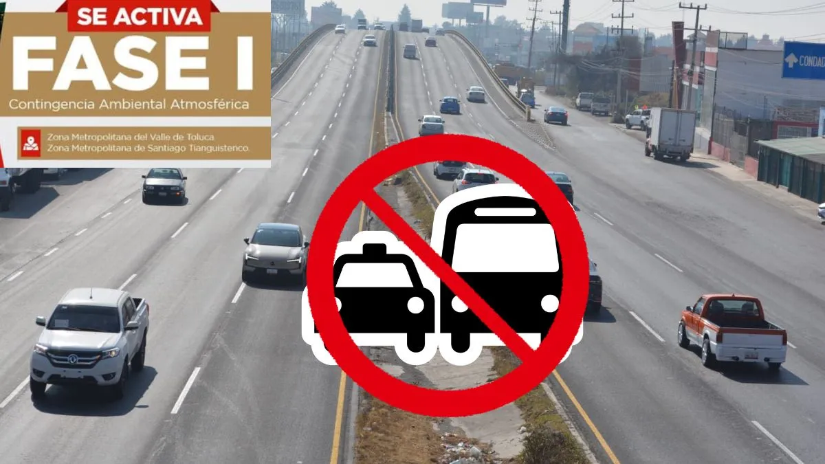 Vehículos que no circulan hoy por contingencia Fase 1 en Edomex
