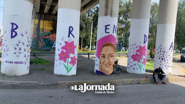 Texcoco: Con mural exigen justicia por feminicidio de Brenda
