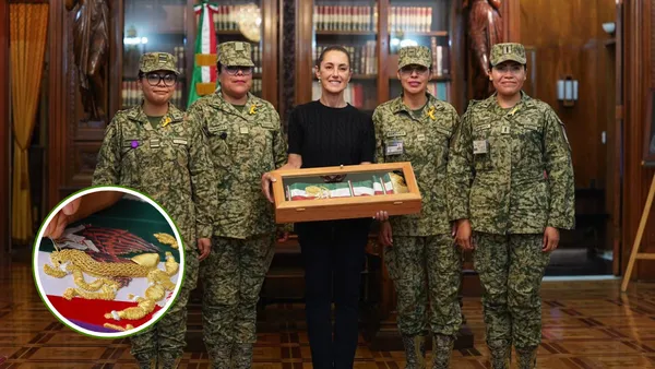 La banda presidencial que Sheinbaum portará en su primer Grito de Independencia.