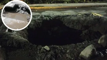 Socavón en Chimalhuacán preocupa a vecinos