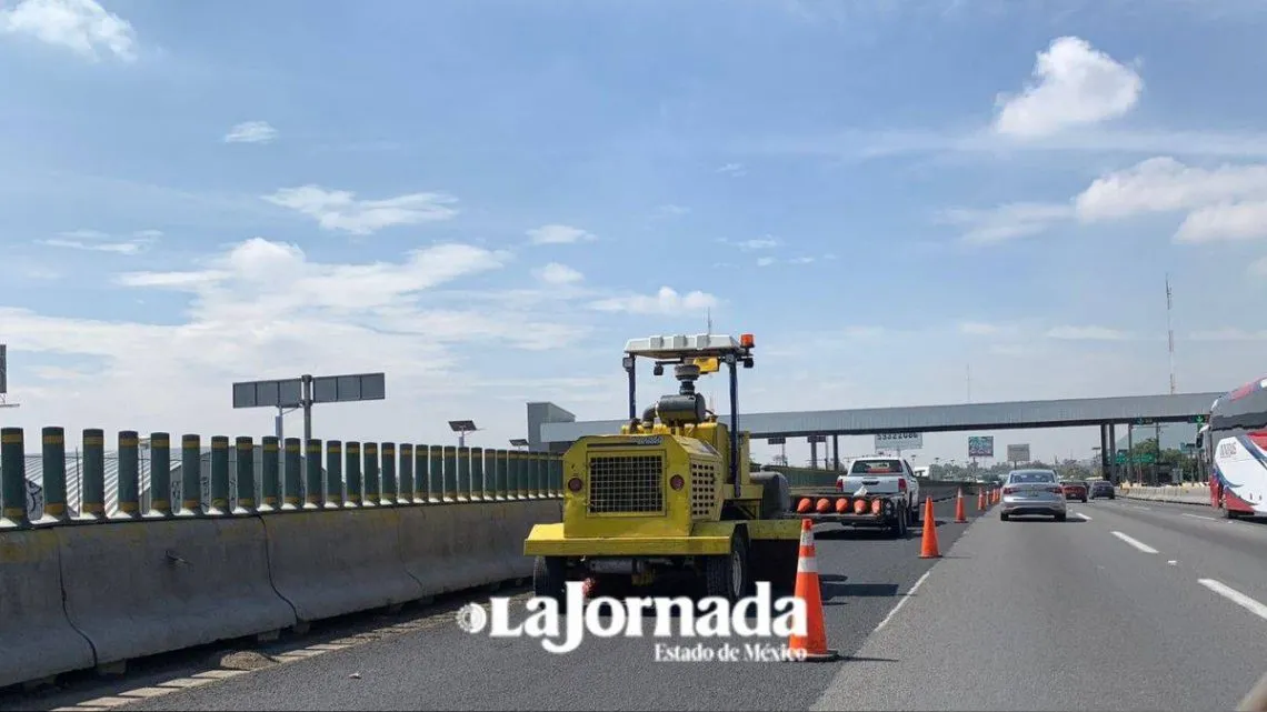 Circulación en la México-Pachuca presenta atraso por obras de rehabilitación