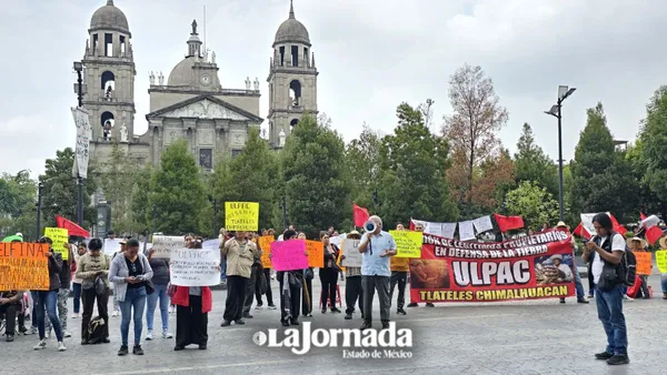 Habitantes de Chimalhuacán protestaron en Palacio del Edomex