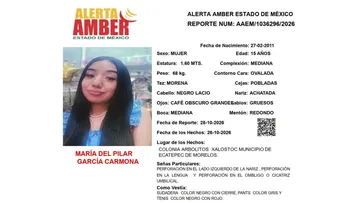 Alerta Amber: Se busca a María del Pilar García Carmona, desaparecida en Ecatepec