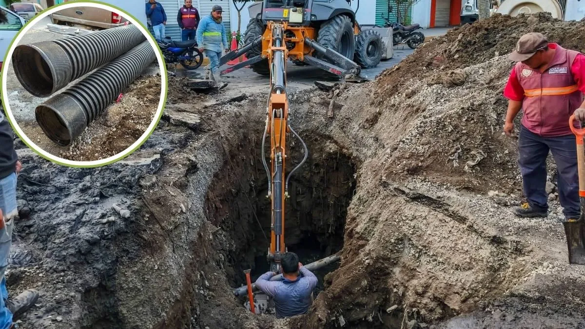 ODAPAS Chimalhuacán atendió drenaje tras colapso en tubería