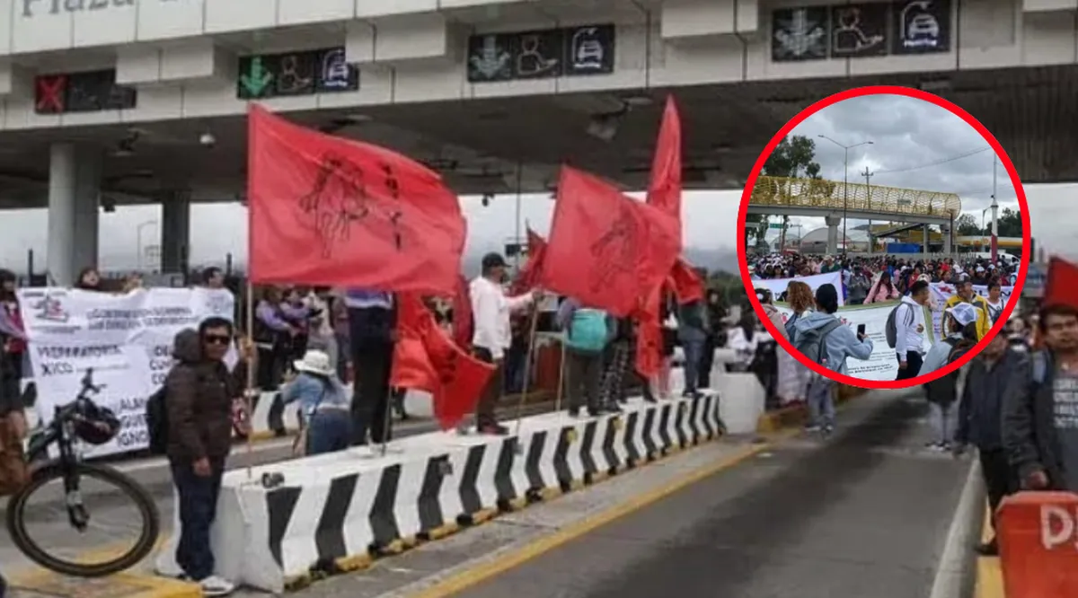 CNTE bloquea calles en distintos puntos del Edomex