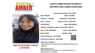 Alerta Amber: Se busca a Mayte Betzabe García Llevenes; desapareció en Ecatepec