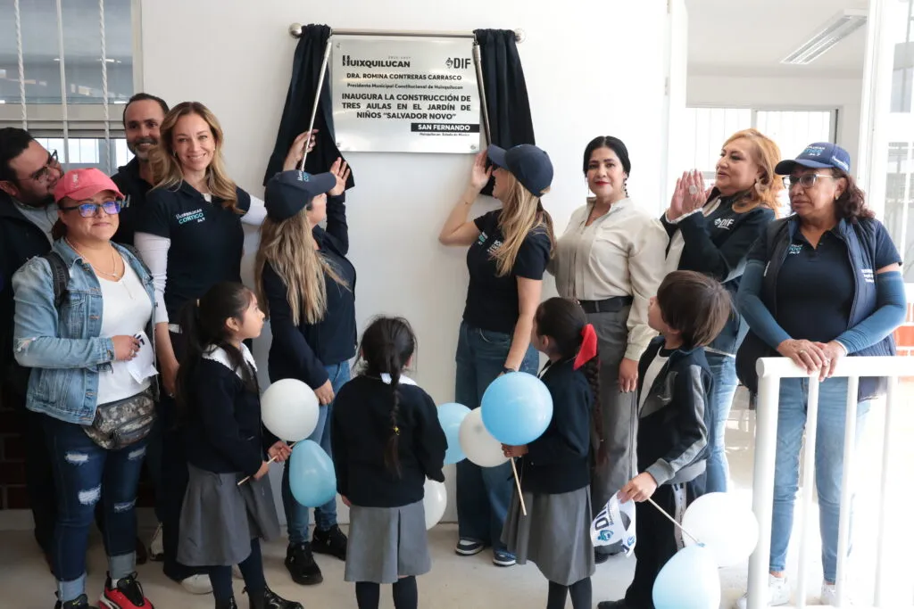 Mejora Huixquilucan jardín de niños con la construcción de tres nuevas aulas