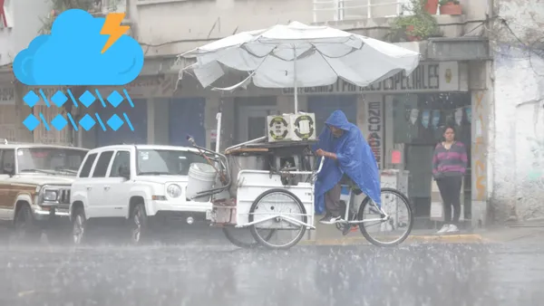 Alerta naranja por lluvias y granizo este jueves en Azcapotzalco, Benito Juárez, Cuauhtémoc y otras alcaldías de CDMX.