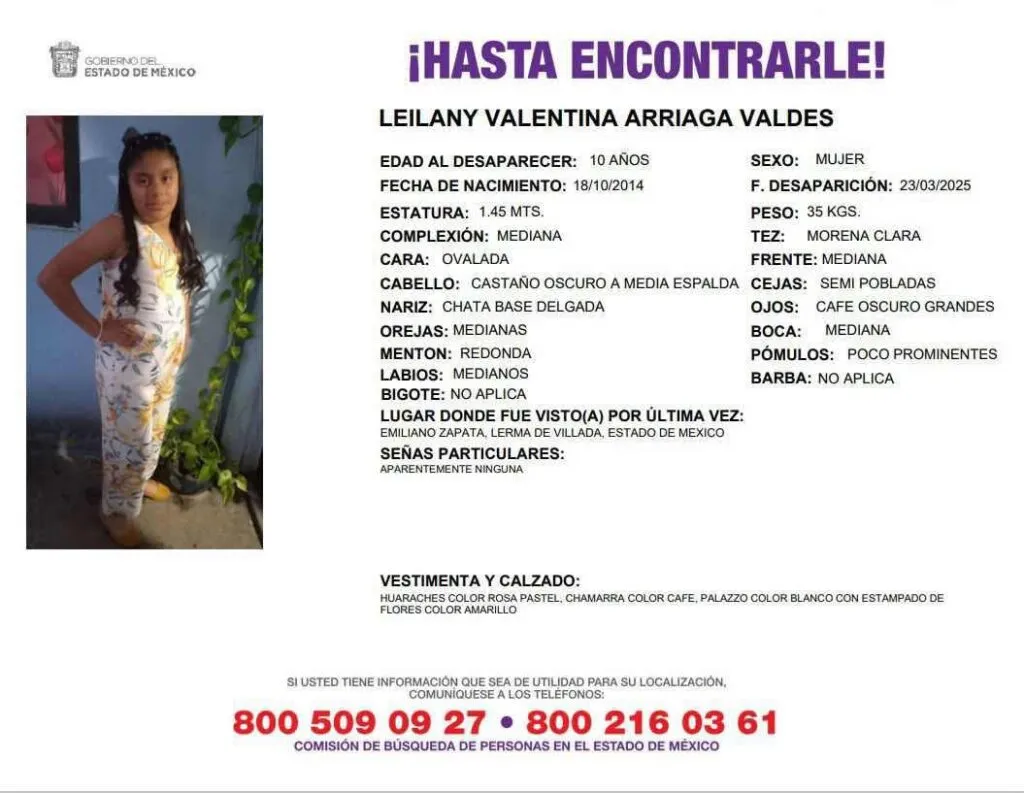 Bloquean Av. Las partidas  por desaparición de Leilani en Lerma