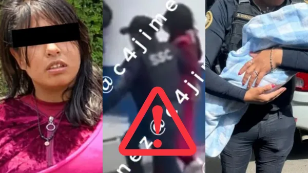 SSC rescata a un bebé de 25 días tras agresión de su madre en CDMX.
