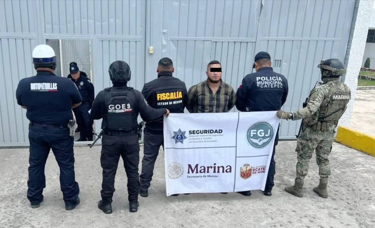 Policía de Ecatepec y Marina resguardan traslado de “El Masse” al penal de Chiconautla