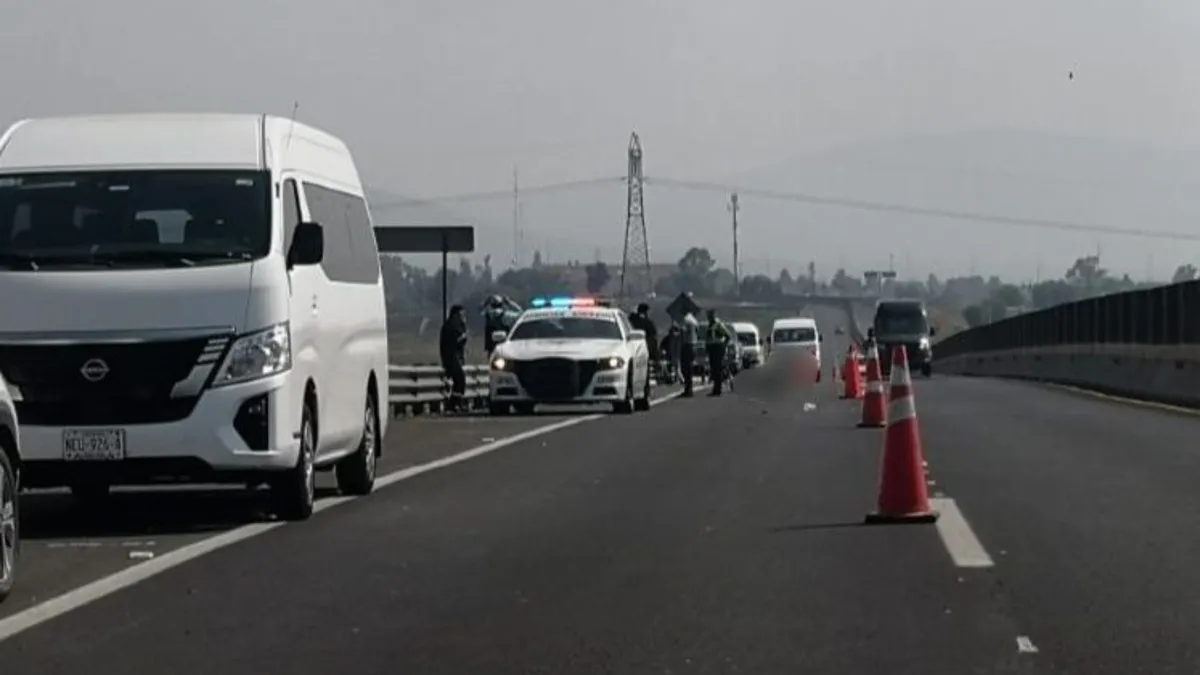 Muere mujer motociclista tras ser impactada en la autopista Pirámides-Texcoco