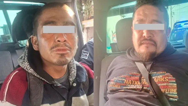Hombre es valeado por su acompañante en el mercado Siglo XXI, Totoltepec