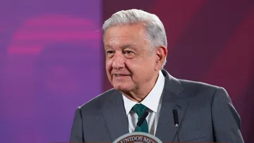 El Presidente Andrés Manuel López Obrador hizo responsable al bloque conservador de viralizar el video de hombres armados desfilando en el pueblo de Frontera Comalapa. Foto: Presidencia