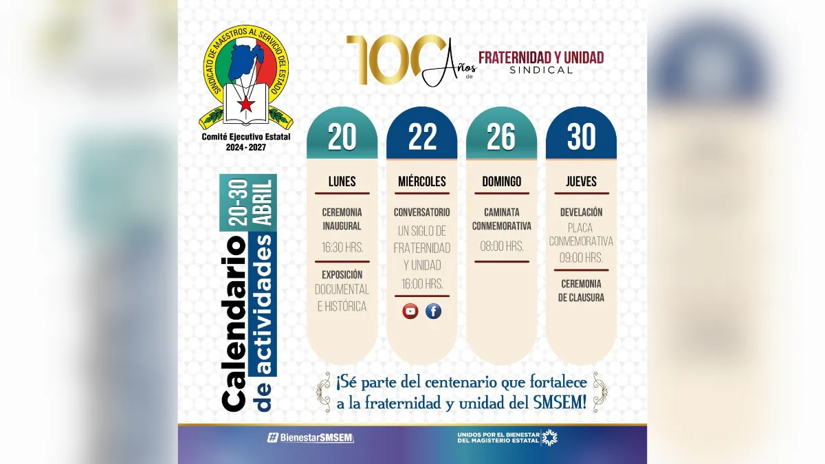 SMSEM alista actividades para conmemorar su centenario
