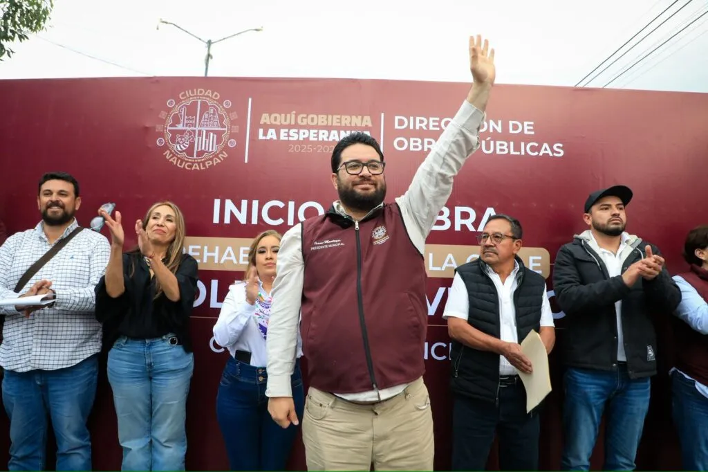 Obra pública en Naucalpan avanza, Isaac Montoya da banderazo a labores de rehabilitación integral en calle de la Mancha I