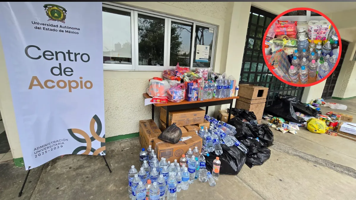 UAEMéx: Buena respuesta de universitarios en Centro de Acopio para víctimas de inundaciones