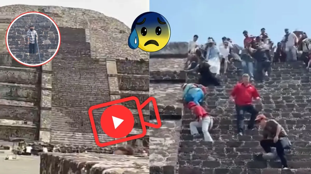 Así fue el momento en que turistas huyeron tras escuchar los primeros disparos en Teotihuacán [VIDEO FUERTE]