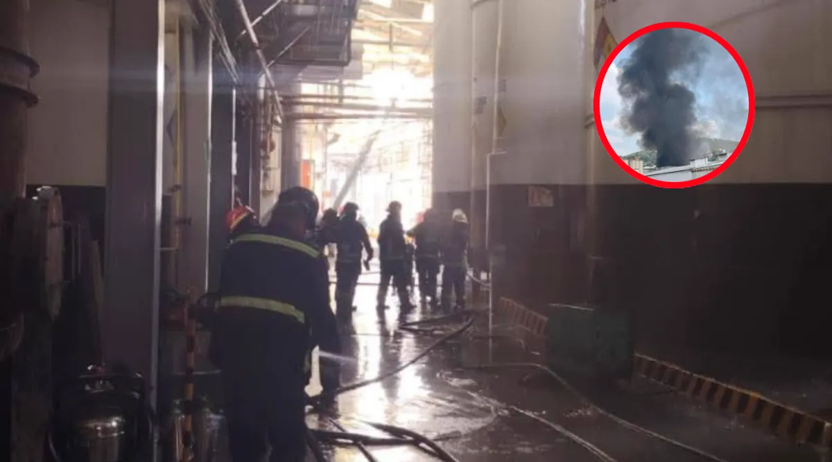 Fuerte incendio en planta aceitera de Tlalnepantla