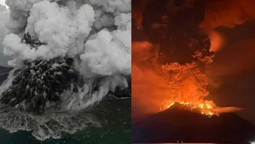 Erupción del volcán Krakatoa en Indonesia ocasionó el cierre de 8 aeropuertos