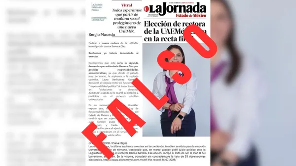 La Jornada Estado de México se deslinda de imagen sobre el proceso electoral de la UAEMéx