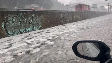 Granizada tapiza de blanco al Valle de Toluca