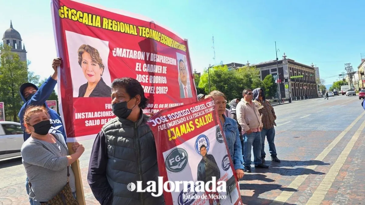 Familiares de José Rodrigo se manifiestan en Toluca