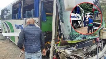 Autobús de pasajeros se queda sin frenos en la autopista Toluca-Naucalpan