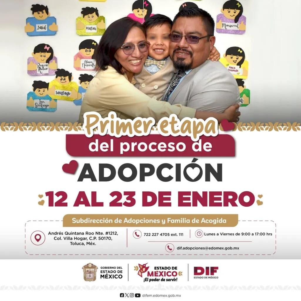 Inicia primera etapa del Proceso de Adopción 2026 en Edomex