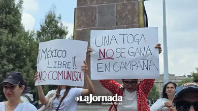 Marchan en Toluca en contra de la Elección Judicial