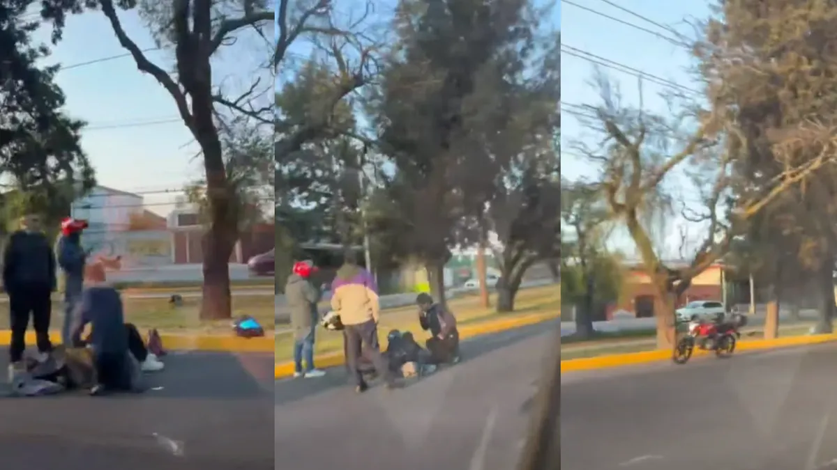 [VIDEO] Accidente de motociclista provoca tráfico  rumbo a la CDMX
