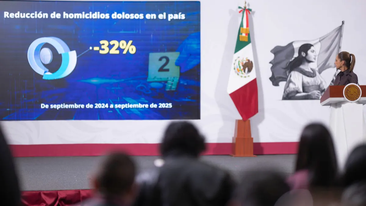 México reporta su septiembre más seguro en diez años, con menos homicidios y más detencione