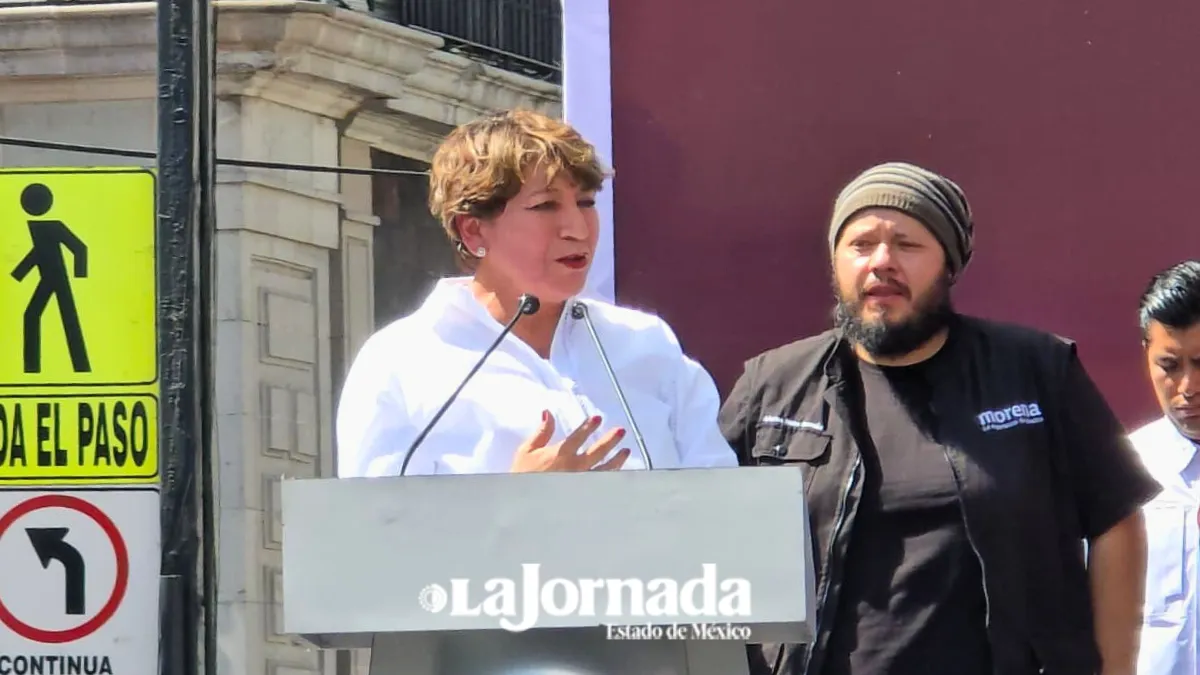 Delfina Gómez asiste a asamblea en respaldo de Claudia Sheinbaum y soberanía nacional