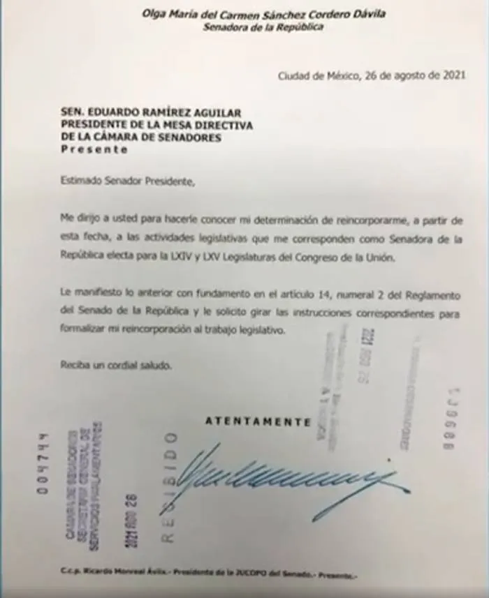 Video: Olga Sánchez Cordero deja Segob y presidirá el Senado; Adán Augusto López la sustituye