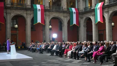 La Presidenta Claudia Sheinbaum presenta los avances de la primavera laboral durante su informe.