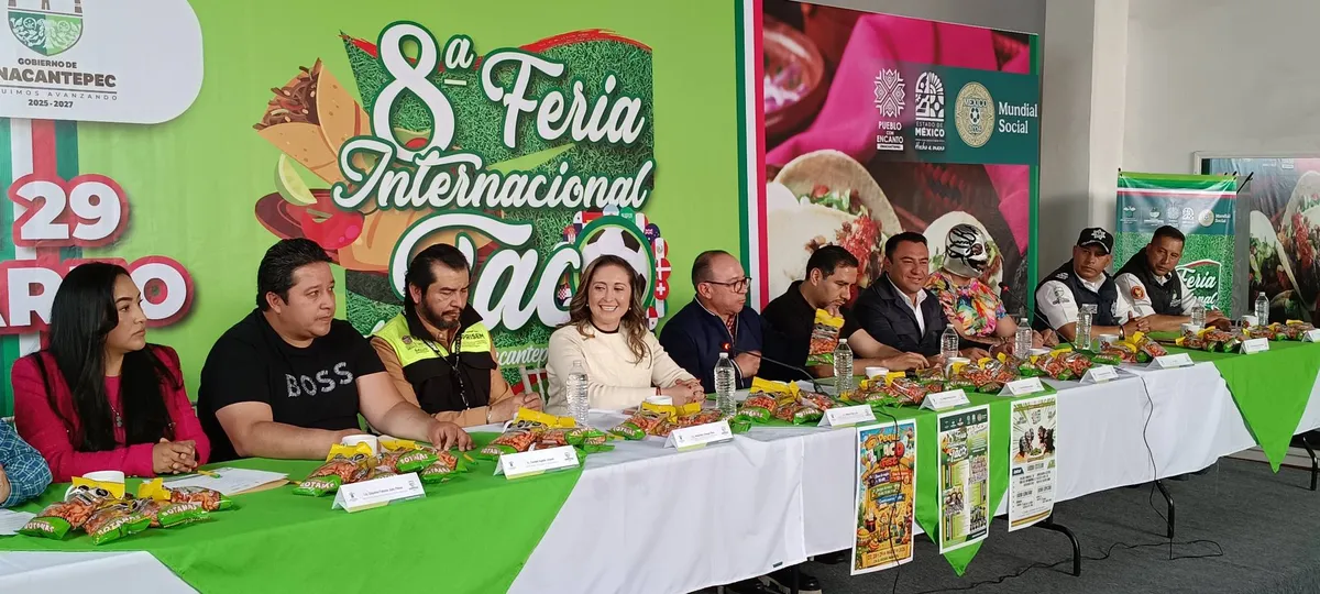 Todo listo para la Octava Feria Internacional del Taco 2026 en Zinacantepec